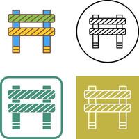 Unique Barrier Icon Design vector