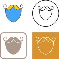 Beard and Moustache Icon Design vector