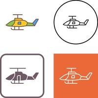 diseño de icono de helicóptero militar vector