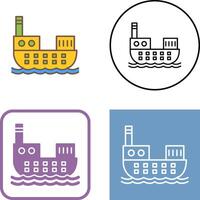 Cargo Ship Icon Design vector