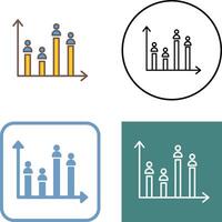 Candidate Graph Icon Design vector