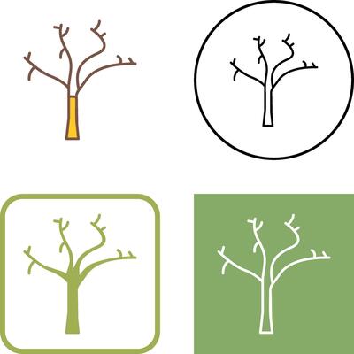 Tree with no Leaves Icon Design