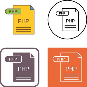 PHP Icon Design vector