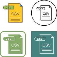 CSV Icon Design vector