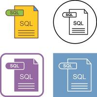 SQL Icon Design vector