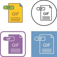 GIF Icon Design vector