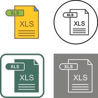 XLS Icon Design vector
