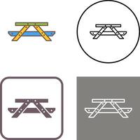 Picnic of Table Icon Design vector