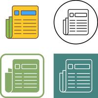 News Paper Icon Design vector