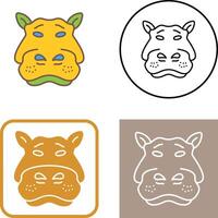 Hippo Icon Design vector