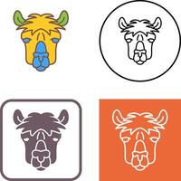 Alpaca Icon Design vector