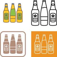 cerveza botellas icono diseño vector