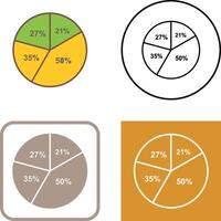 Pie Chart Icon Design vector