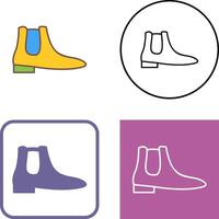 Men's Boots Icon Design vector