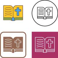 Biblia icono diseño vector