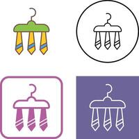 Tres corbatas icono diseño vector