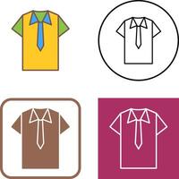 Shirt and Tie Icon Design vector