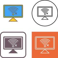 Disconnected Network Icon Design vector