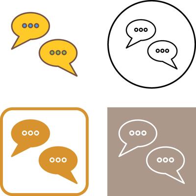 Conversation Bubbles Icon Design