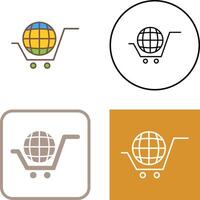 Global Shopping Icon Design vector