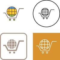 global compras icono diseño vector