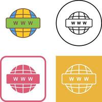 World Wide Web Icon Design vector