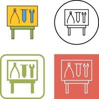 Tools Exhibit Icon Design vector