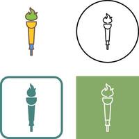 Museum Torch Icon Design vector