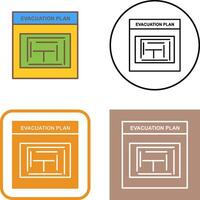Evacuation Plan Icon Design vector