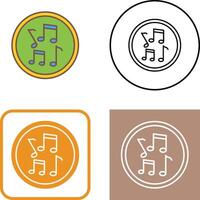 musical notas icono diseño vector