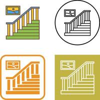 diseño de icono de escalera vector