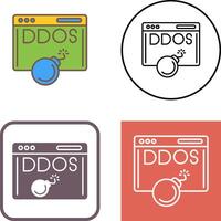 Ddos Attack Icon Design vector