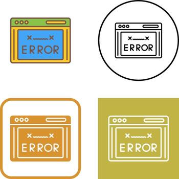 Error Code Icon Design vector