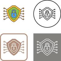 diseño de icono de seguridad cibernética vector