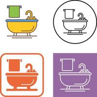 Bathtub Icon Design vector