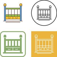 Baby Crib Icon Design vector