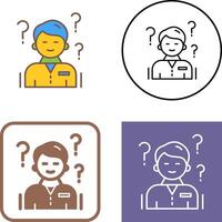 Confuse Icon Design vector