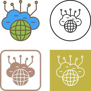 Computing Cloud Icon Design vector