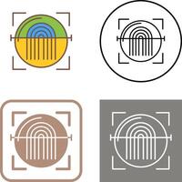 Fingerprint Scanner Icon Design vector