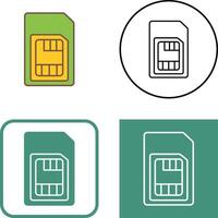 sim tarjeta icono diseño vector