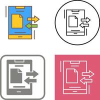 Data Transfer Icon Design vector