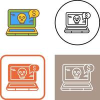 Online Fraud Icon Design vector