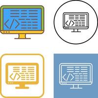 Coding Icon Design vector