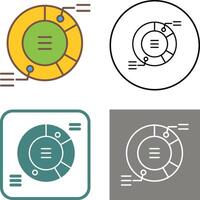 Pie Chart Icon Design vector