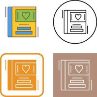 Wedding Album Icon Design vector