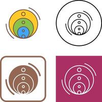 Venn Diagram Icon Design vector