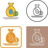 Money Bag Icon Design vector