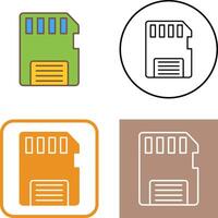 Memory Card Icon Design vector