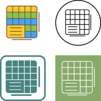 Table Data Icon Design vector