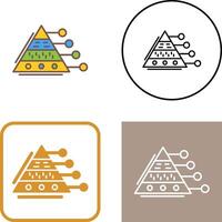 Pyramid Graph Icon Design vector